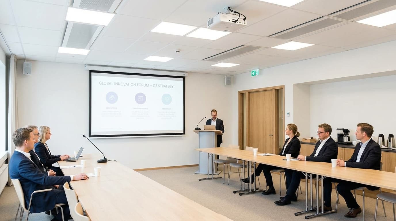 Konferensrum med AV-installation på Hotell Ronja