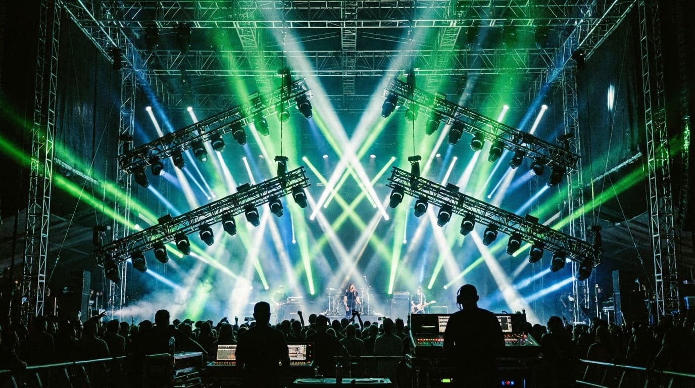 Scenbelysning med moving heads